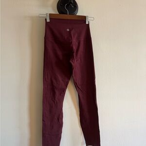 Lululemon Athletica Maroon Leggings